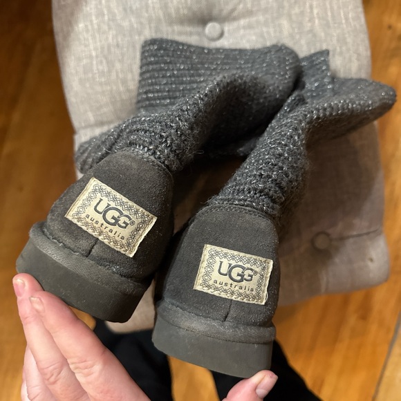 Ugg Classic Cardy Knit Womens Sz 8 Grey - Picture 4 of 8